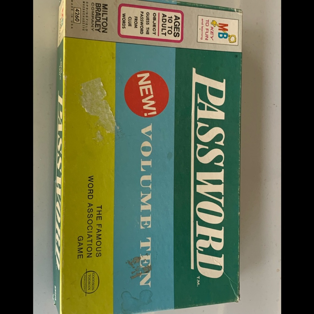 Vintage Password game.